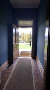 view of climate control door from the interior of one of the historic houses at Port Arthur to conserve artefacts for longer